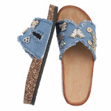 Blauwe mule Naomi_