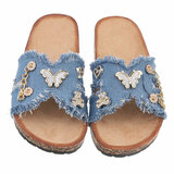 Blauwe mule Naomi_