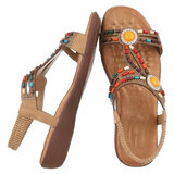 Camel lage sandaal Boudina_