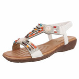 Witte lage sandaal Boudina_
