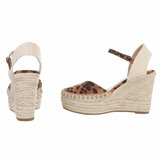 Leopard hoge sandaal met sleehak Bonetta_