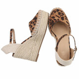 Leopard hoge sandaal met sleehak Bonetta_