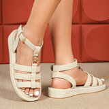 Beige sandaal met platform zool Brianda_