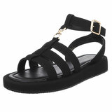 Zwarte sandaal met platform zool Brianda_
