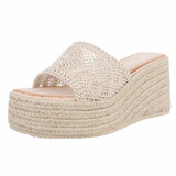 Beige hoge mule Brikke_