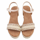 Beige-rose hoge sandaal met sleehak Brittnie_