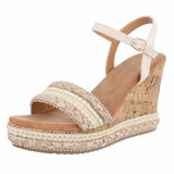 Beige-rose hoge sandaal met sleehak Brittnie_