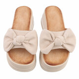 Beige hoge mule Christina_