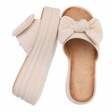 Beige hoge mule Christina_