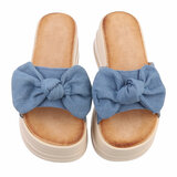 Blauwe hoge mule Christina_