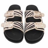 Zebra beige mule Mireille_