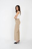 Trendy cream broek met wijde pijpen_