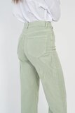 Trendy licht groene broek met wijde pijpen_