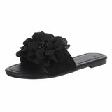 Zwarte lage sandaal Isabella_
