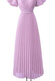 Stijlvolle lila maxi plisse jurk _