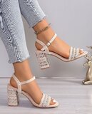 Beige hoge sandaal Cleo_