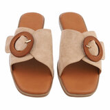 Kaki bruine mule Coco_