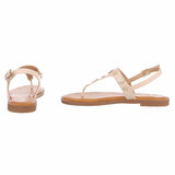 Beige lage teensandaal Orella_