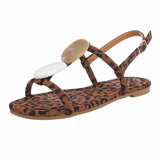 Leopard lage sandaal Shelly_