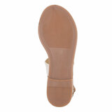 Beige-zebra mix lage sandaal Areke_