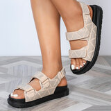 Beige lage sandaal Aleya_