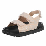 Beige lage sandaal Aleya_