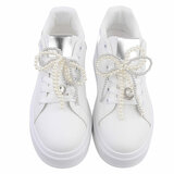  Lage wit-zilveren sneaker Celina_