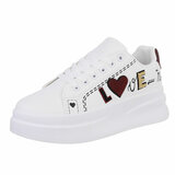  Lage witte-bordeaux sneaker Hilde_