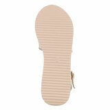 Beige sandaal met sleehak Roya_