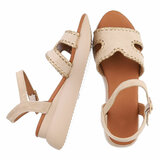 Beige sandaal met sleehak Roya_