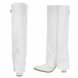 Hoge witte laars met omslag Chanella_