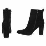 Zwart suede enkellaarsje Eleni_