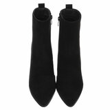 Zwart suede enkellaarsje Eleni_