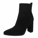 Zwart suede enkellaarsje Eleni_