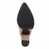 Kaki bruin suede enkellaarsje Eleni_