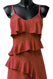 Trendy armloze terracotta maxi jurk _
