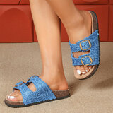 Blauwe mule Celia_