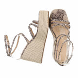 Snake hoge sandaal met sleehak Romane_