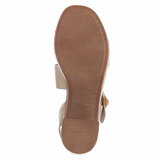 Leopard-beige hoge sandaal Ciska_