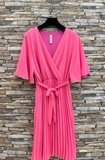 Korte rose cross heart plisse jurk _