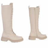 Beige hoge veterboot Marja_