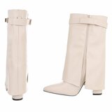 Beige laars met omslag Binti_