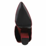 Bordeaux suede laars met omslag Binti_
