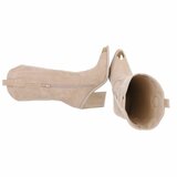 Half hoge beige daimen western-biker laars Lara_