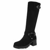 Zwarte hoge suede laars Carsu_