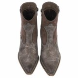 Bruin daimen mixed western-biker enkellaarsje Darinka_