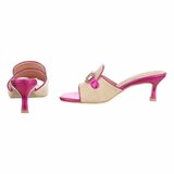 Beige-fuchsia mule Carina_