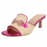 Beige-fuchsia mule Carina_