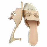 Beige-gouden mule Carina_