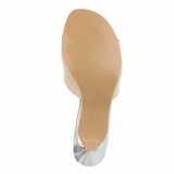 Beige-zilveren mule Carina_
